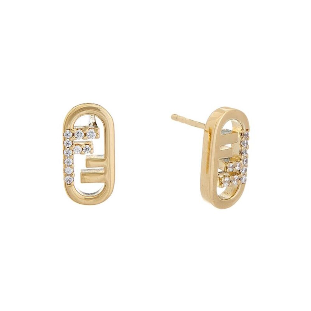 Fendi O'lock Earrings, Yellow